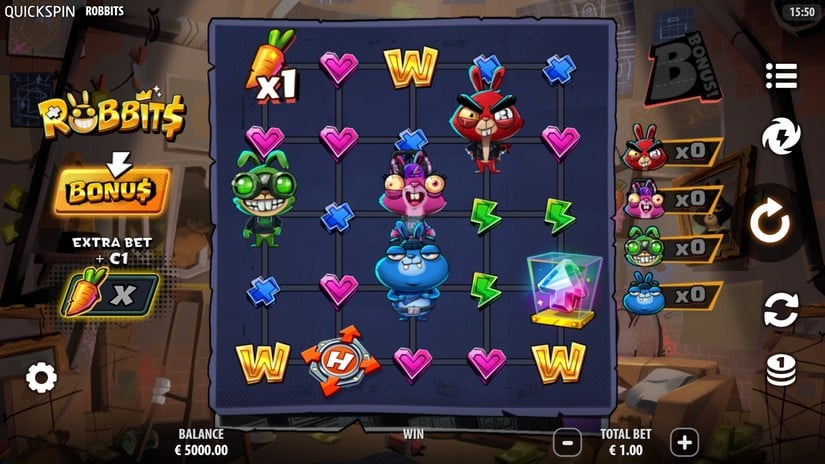 Robbits slot screen 1