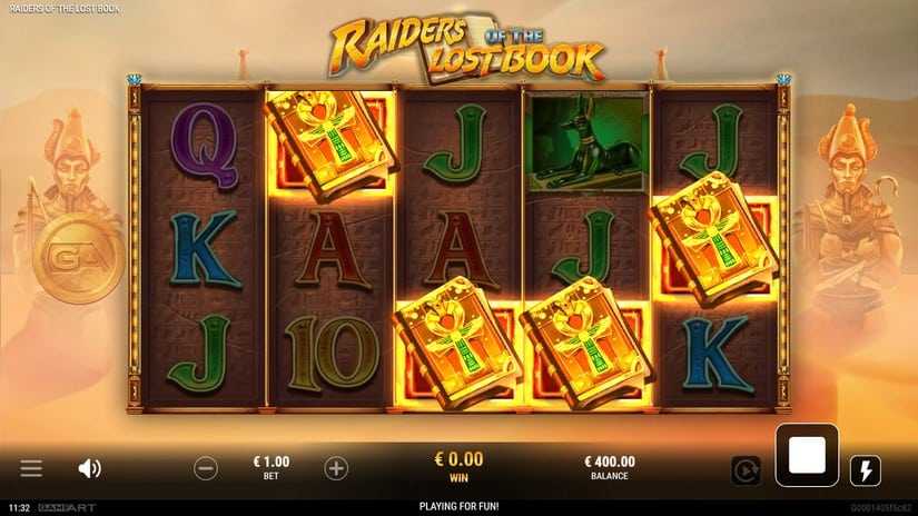 Raiders of the Lost Book slot screen 2