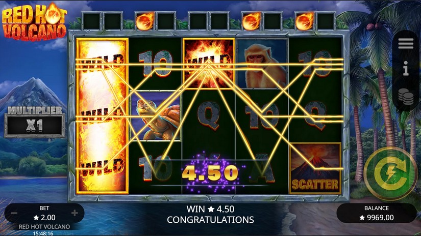 Red Hot Volcano slot screen 3