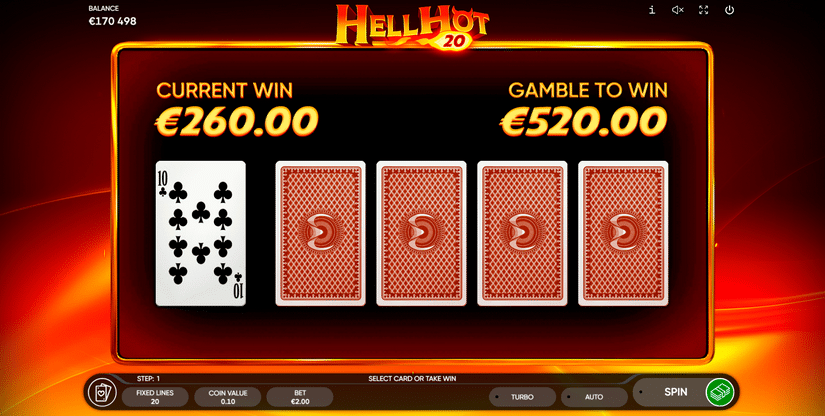 Hell Hot 20 slot screen 2