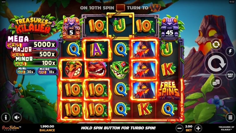 Treasures of Kilauea slot screen 2