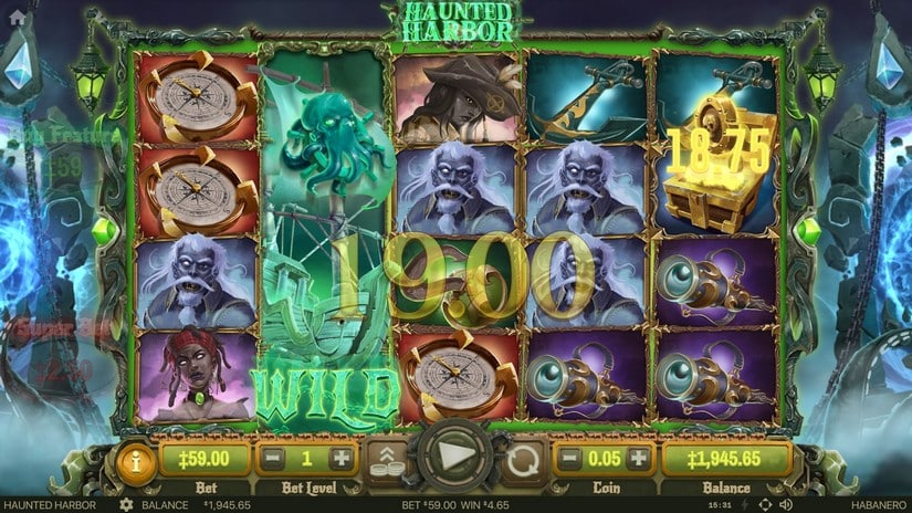 Haunted Harbor slot screen 4