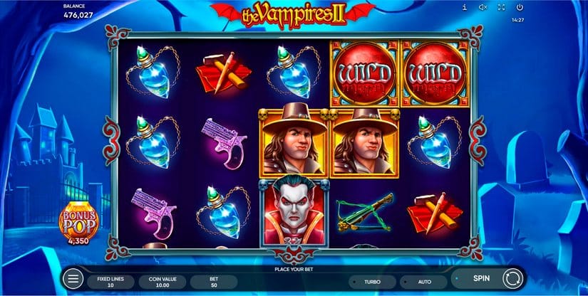 The Vampires 2 slot screen 1