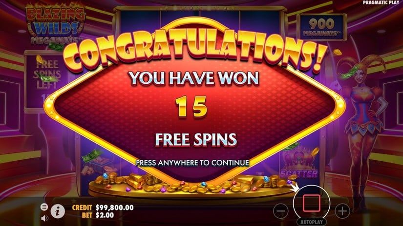 Blazing Wilds Megaways slot screen 3