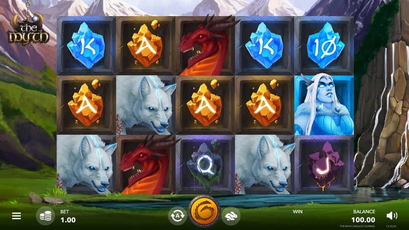 The Myth slot screen 1