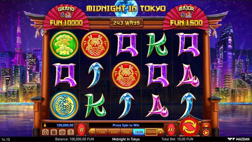 Midnight in Tokyo slot screen 1
