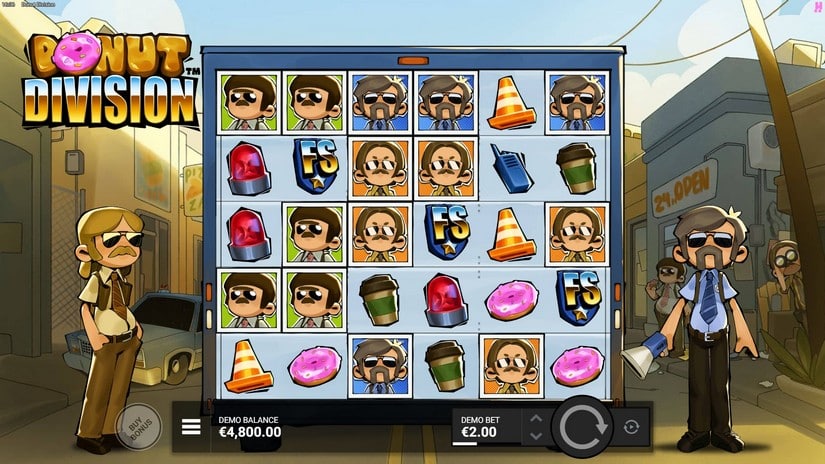 Donut Division slot screen 2