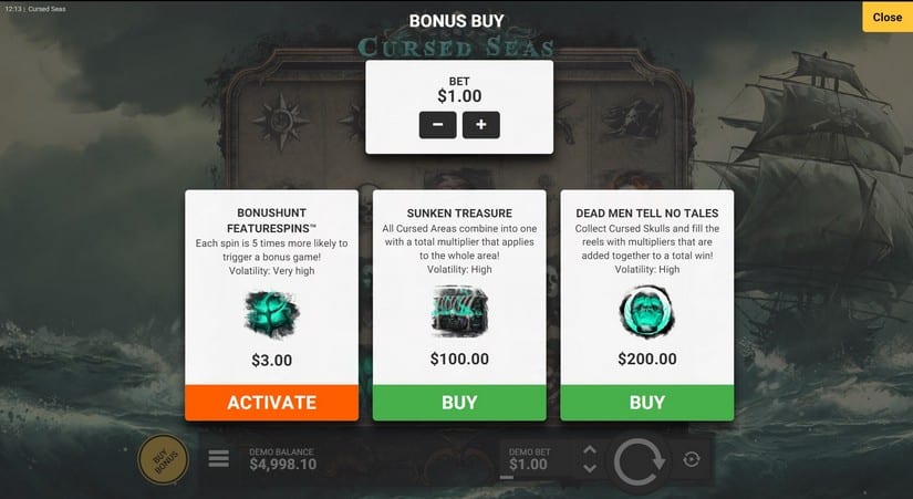 Cursed Seas slot screen 2