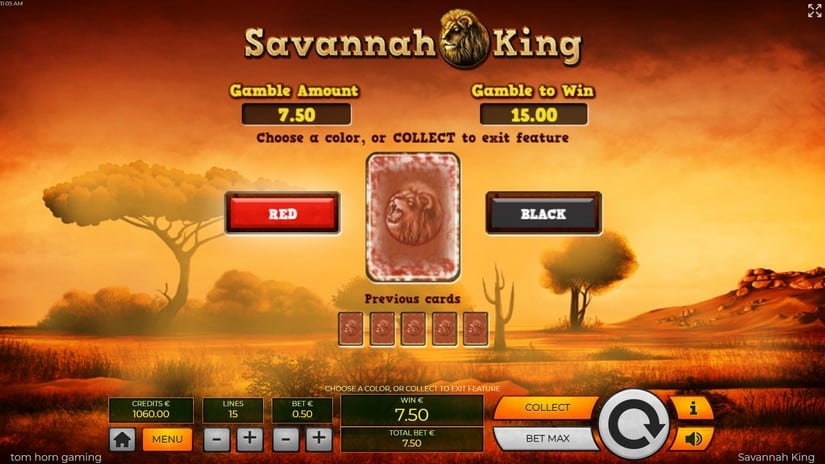Savannah King slot screen 4