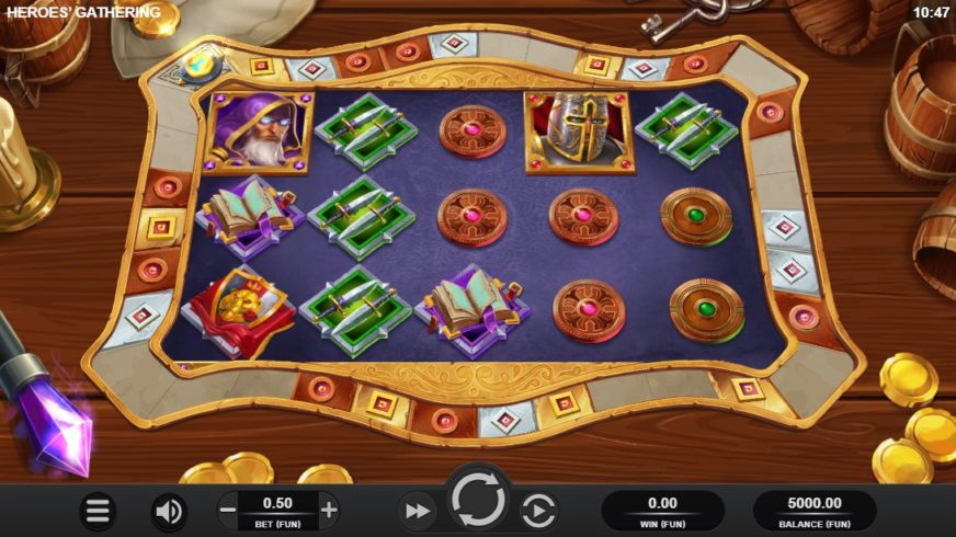 Heroes Gathering slot screen 1