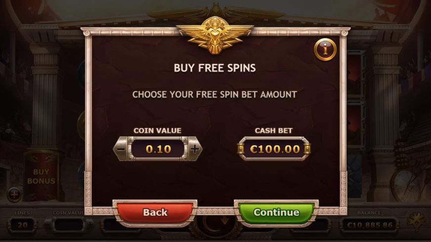 Champions of Rome slot screen 4