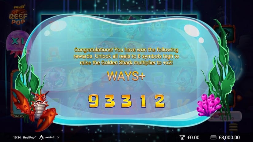 ReefPop slot screen 3