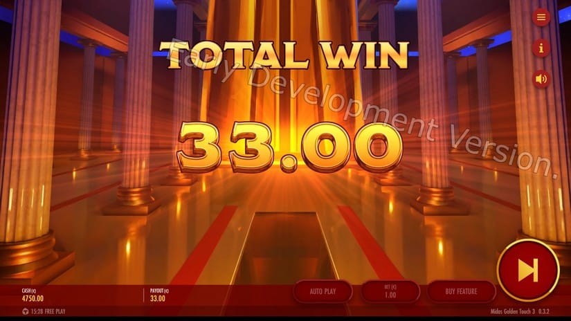 Midas Golden Touch 3 slot screen 4