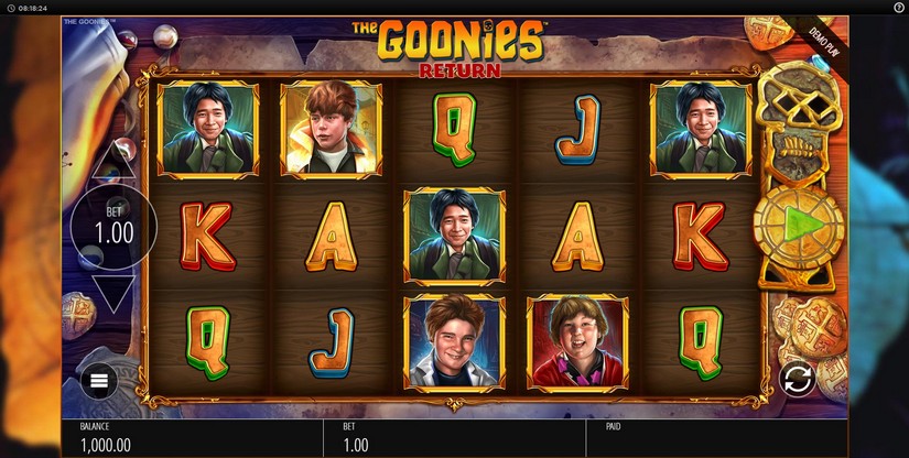 The Goonies Return slot screen 1