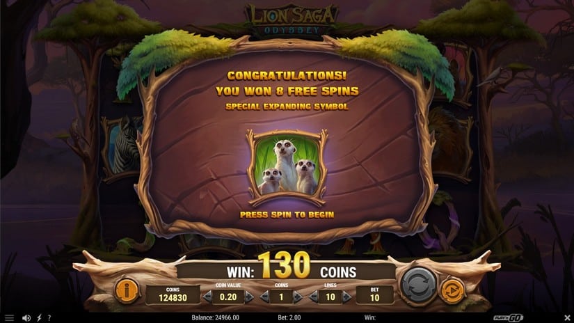 Lion Saga Odyssey slot screen 4