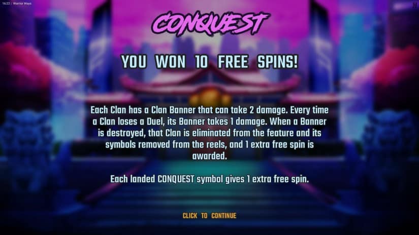 Warrior Ways slot screen 4