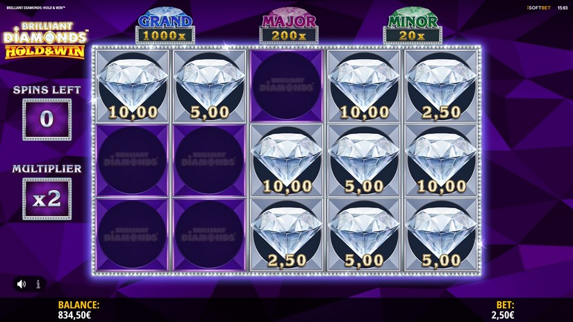 Brilliant Diamonds: Hold & Win slot screen 6