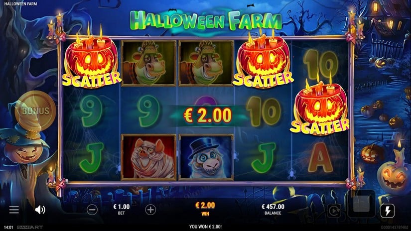 Halloween Farm slot screen 2