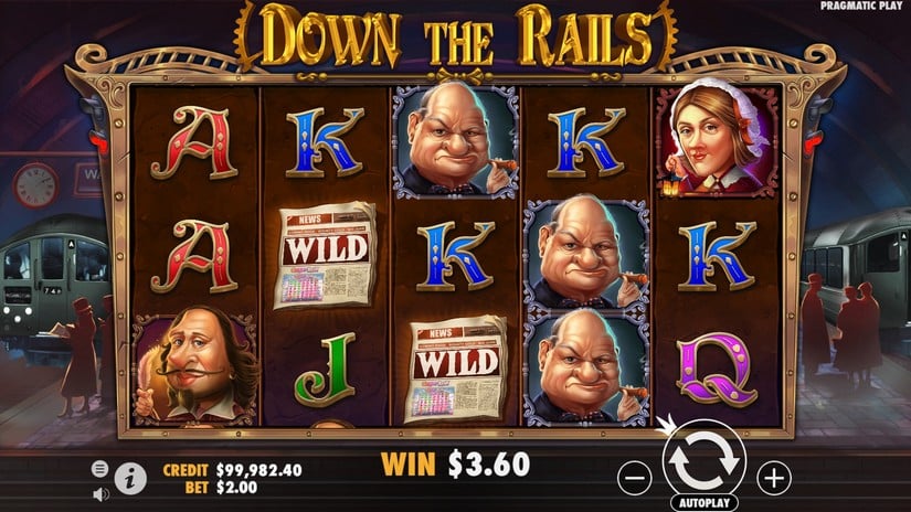 Down the Rails slot screen 2