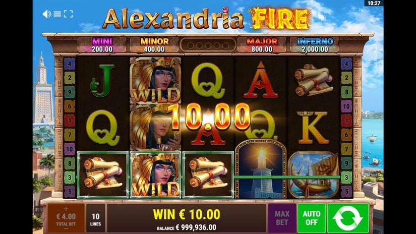 Alexandria Fire slot screen 3