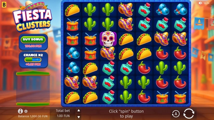 Fiesta Clusters slot screen 1