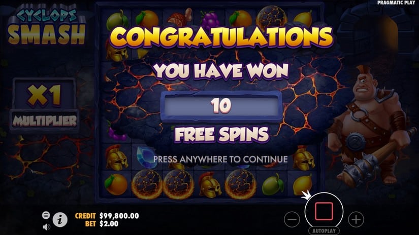 Cyclops Smash slot screen 2