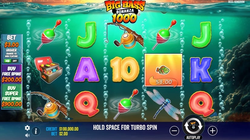 Big Bass Bonanza 1000 slot screen 1