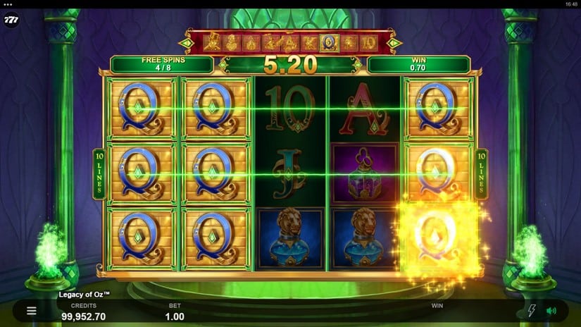 Legacy of Oz slot screen 5