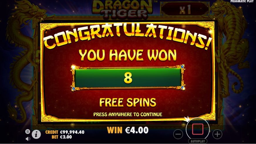 Dragon Tiger slot screen 5