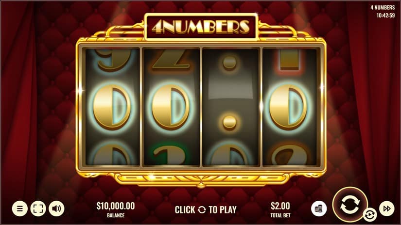 4 Numbers slot screen 1