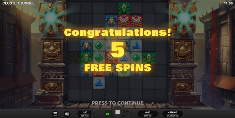 Cluster Tumble slot screen 3