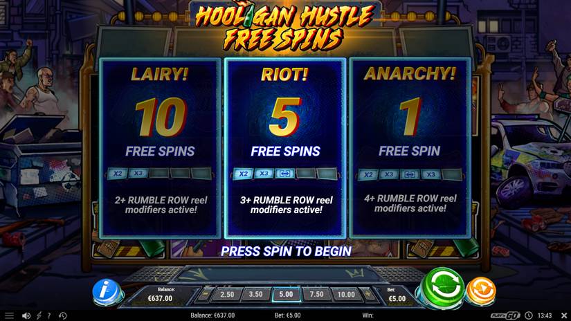 Hooligan Hustle slot screen 2