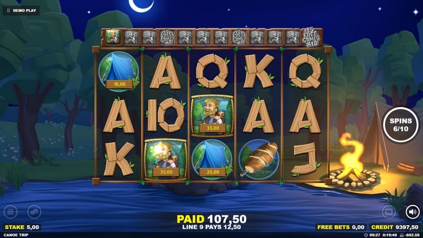 Canoe Trip slot screen 6
