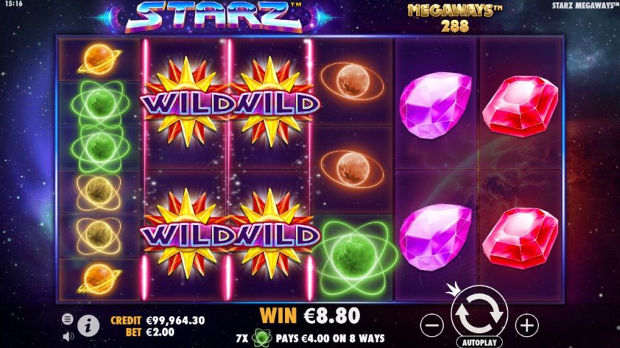 Starz Megaways slot screen 2