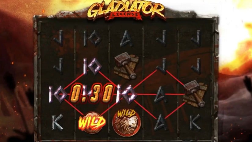 Gladiator Legends slot screen 1