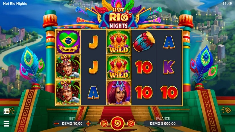 Hot Rio Nights slot screen 1