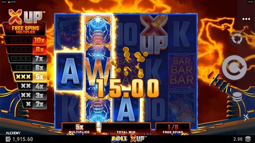 Bolt X UP slot screen 6