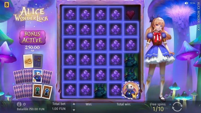 Alice WonderLuck slot screen 6