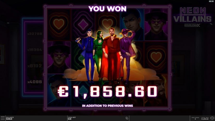 Neon Villains slot screen 7