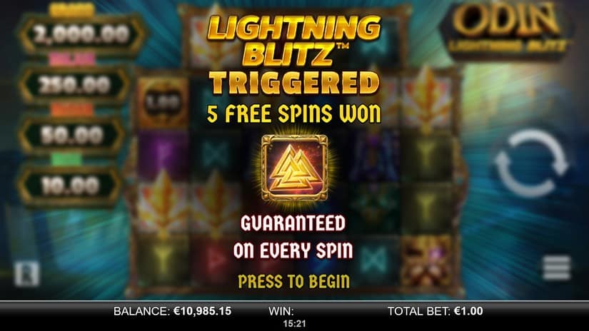 Odin Lightning Blitz slot screen 4