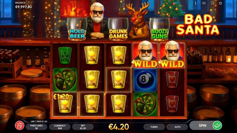 Bad Santa slot screen 3