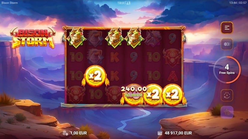 Bison Storm slot screen 4