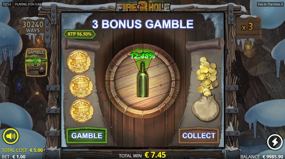 Fire in the Hole 3 demo slot