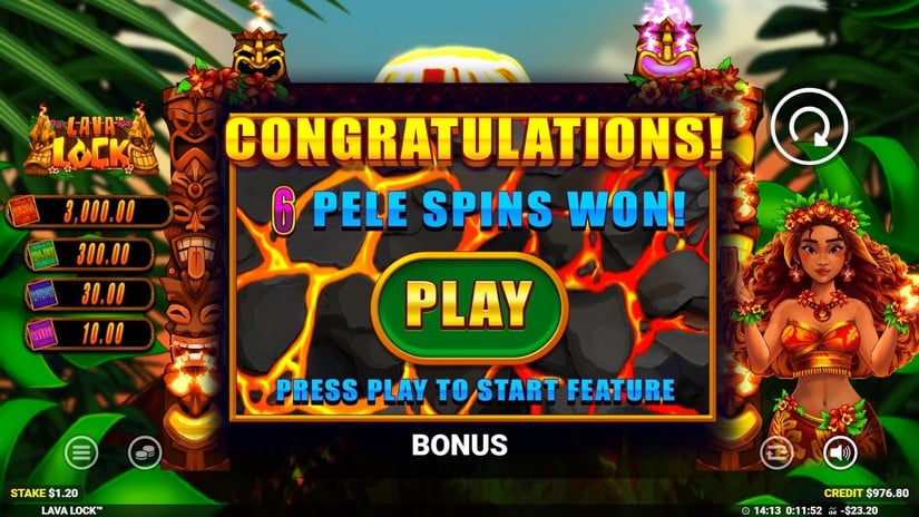 Lava Lock slot screen 5