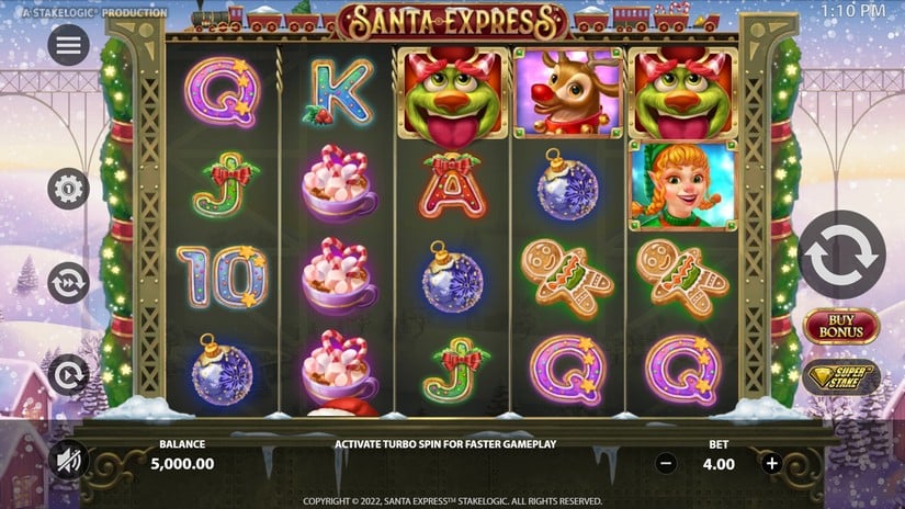 Santa Express slot screen 1