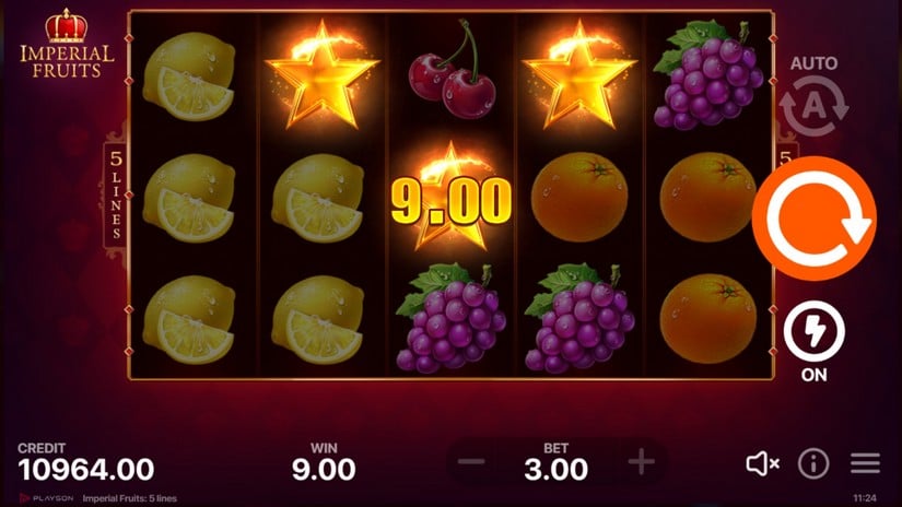 Imperial Fruits: 5 lines slot screen 2