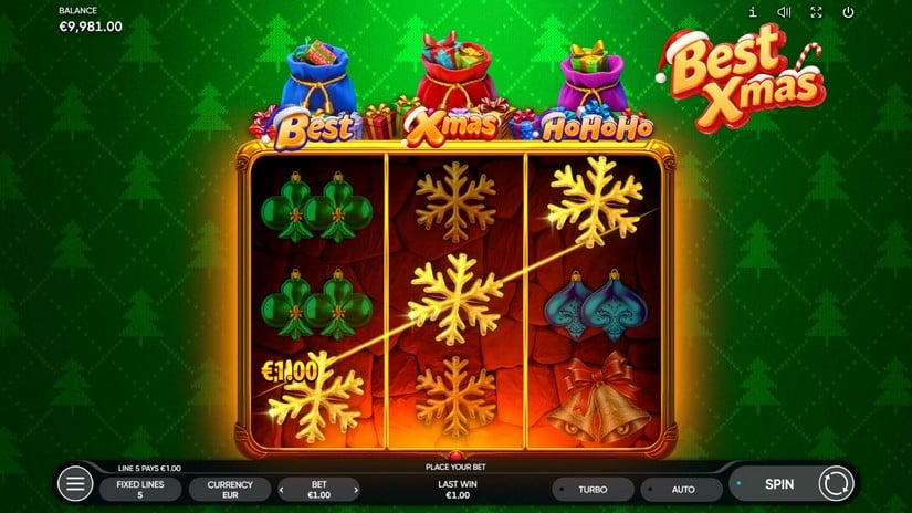 Best Xmas slot screen 2