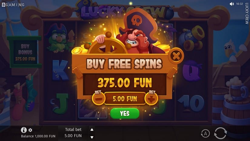 Lucky Crew slot screen 2