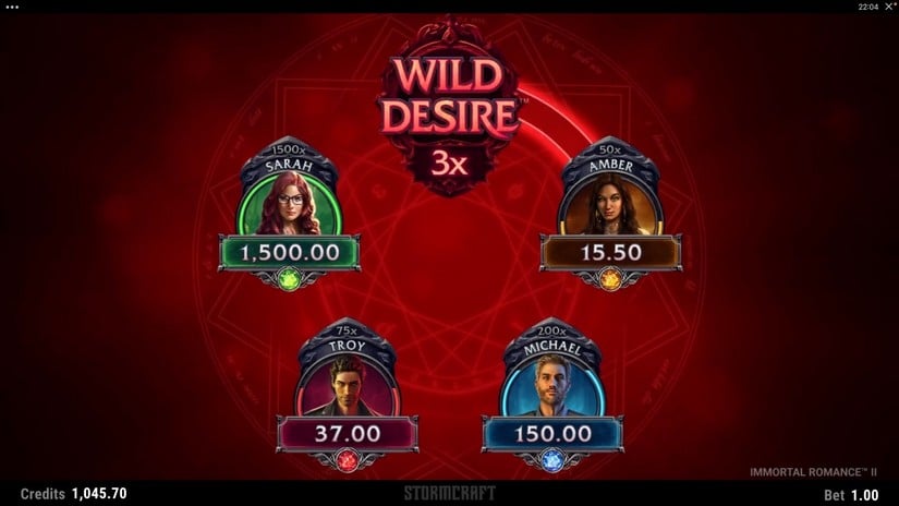 Immortal Romance 2 slot screen 3