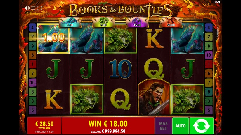 Books and Bounties slot screen 4